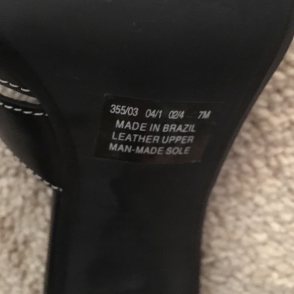 Franco Sarto Black Leather Brazalian Sandals! 7M - Picture 6 of 6